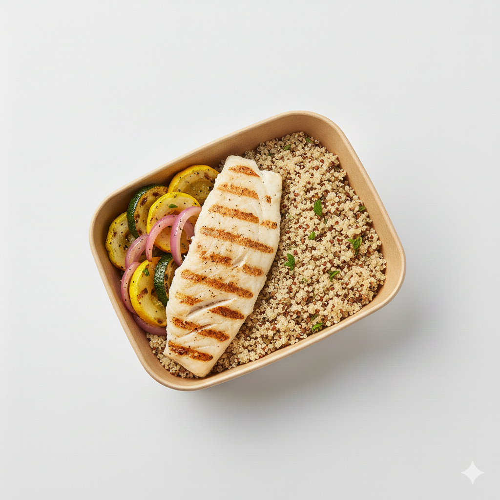 Grilled Cod + Roasted Zucchini