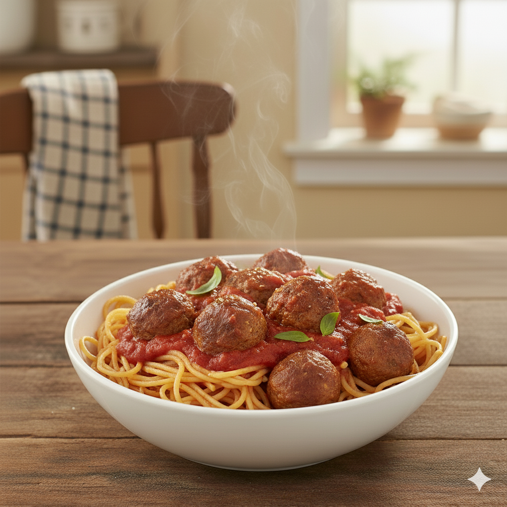 Turkey Meatballs + Spaghetti Squash