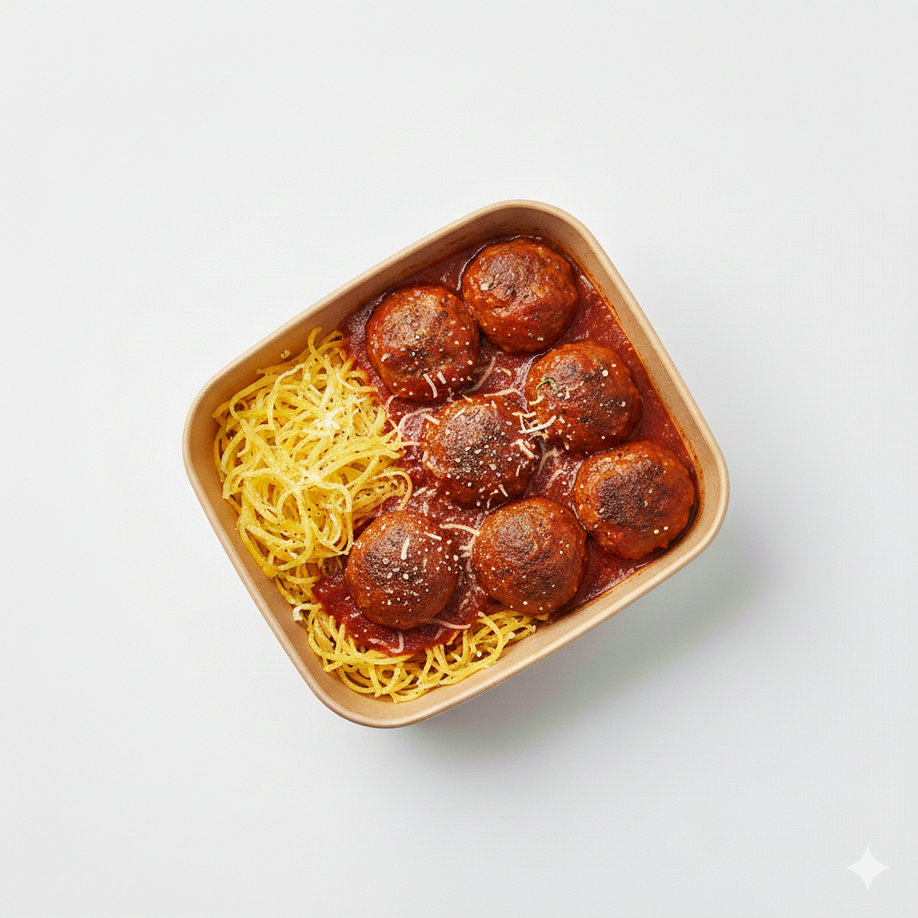 Turkey Meatballs + Spaghetti Squash