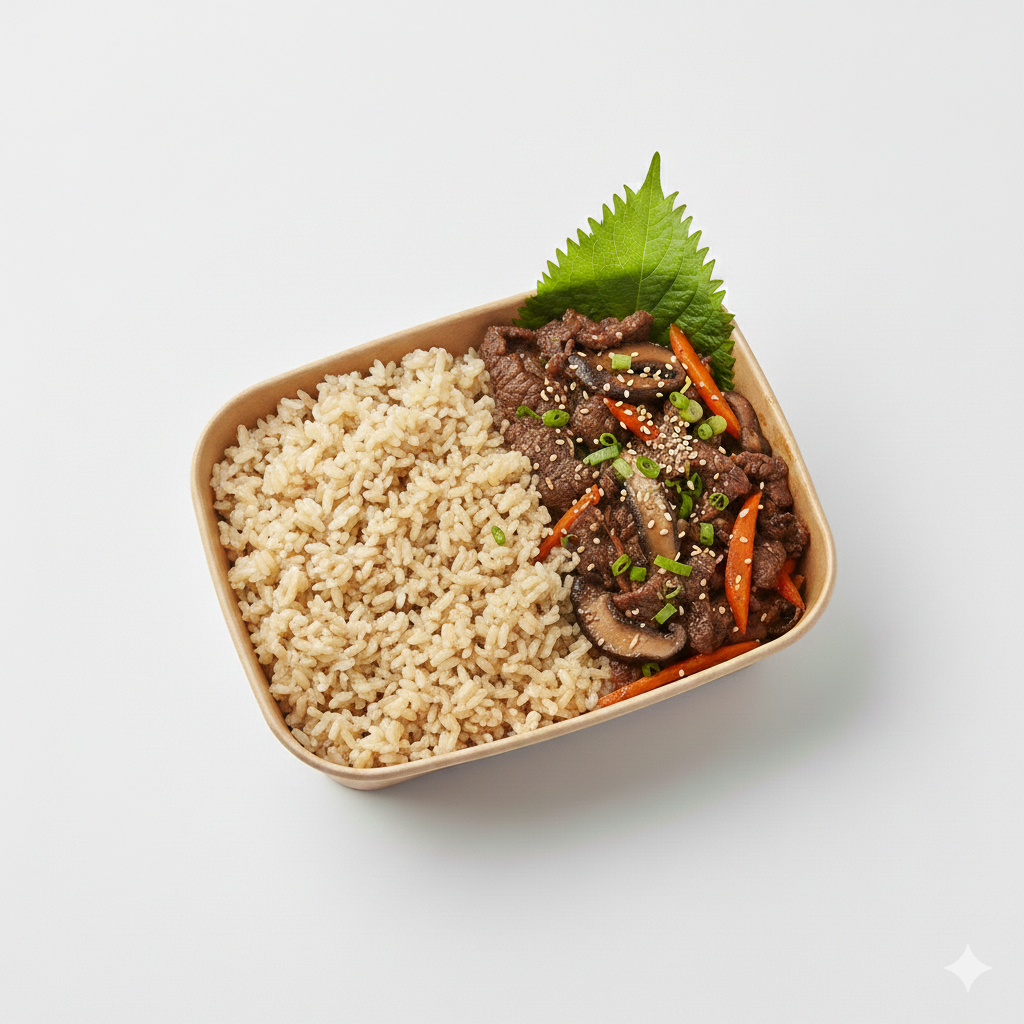 Korean Bulgogi Beef + Carrots + Shiitake