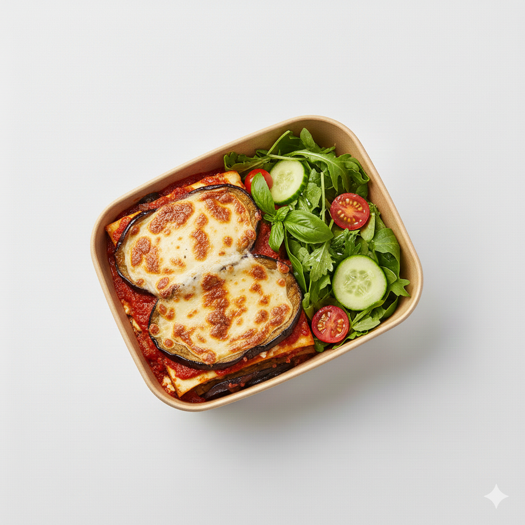 Eggplant Lasagna + Salad