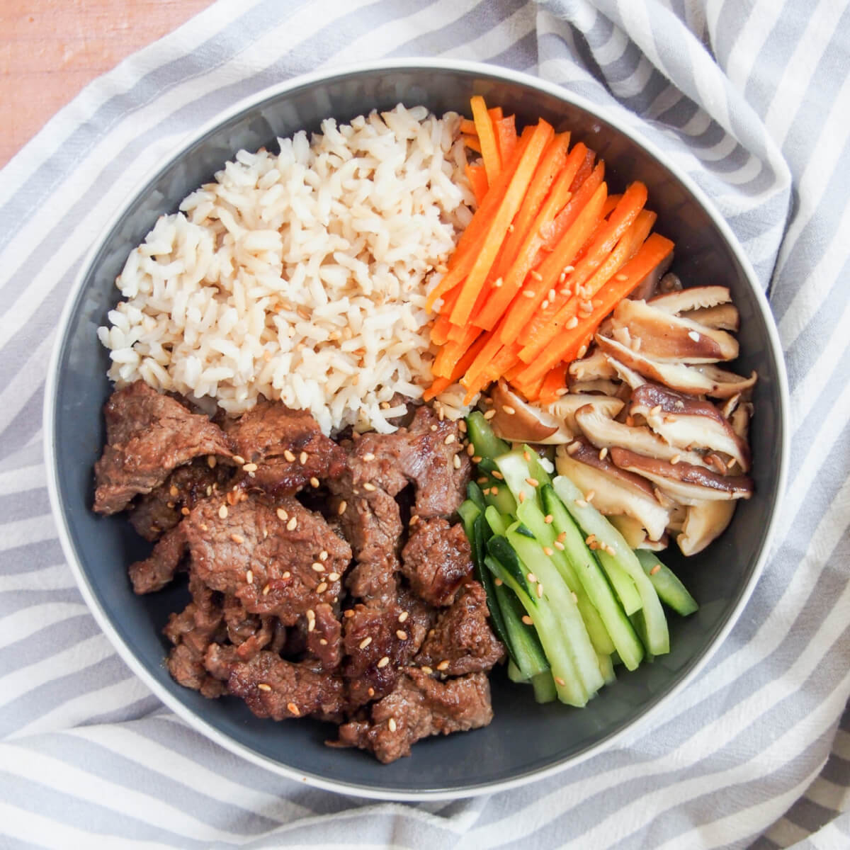 Korean Bulgogi Beef + Carrots + Shiitake
