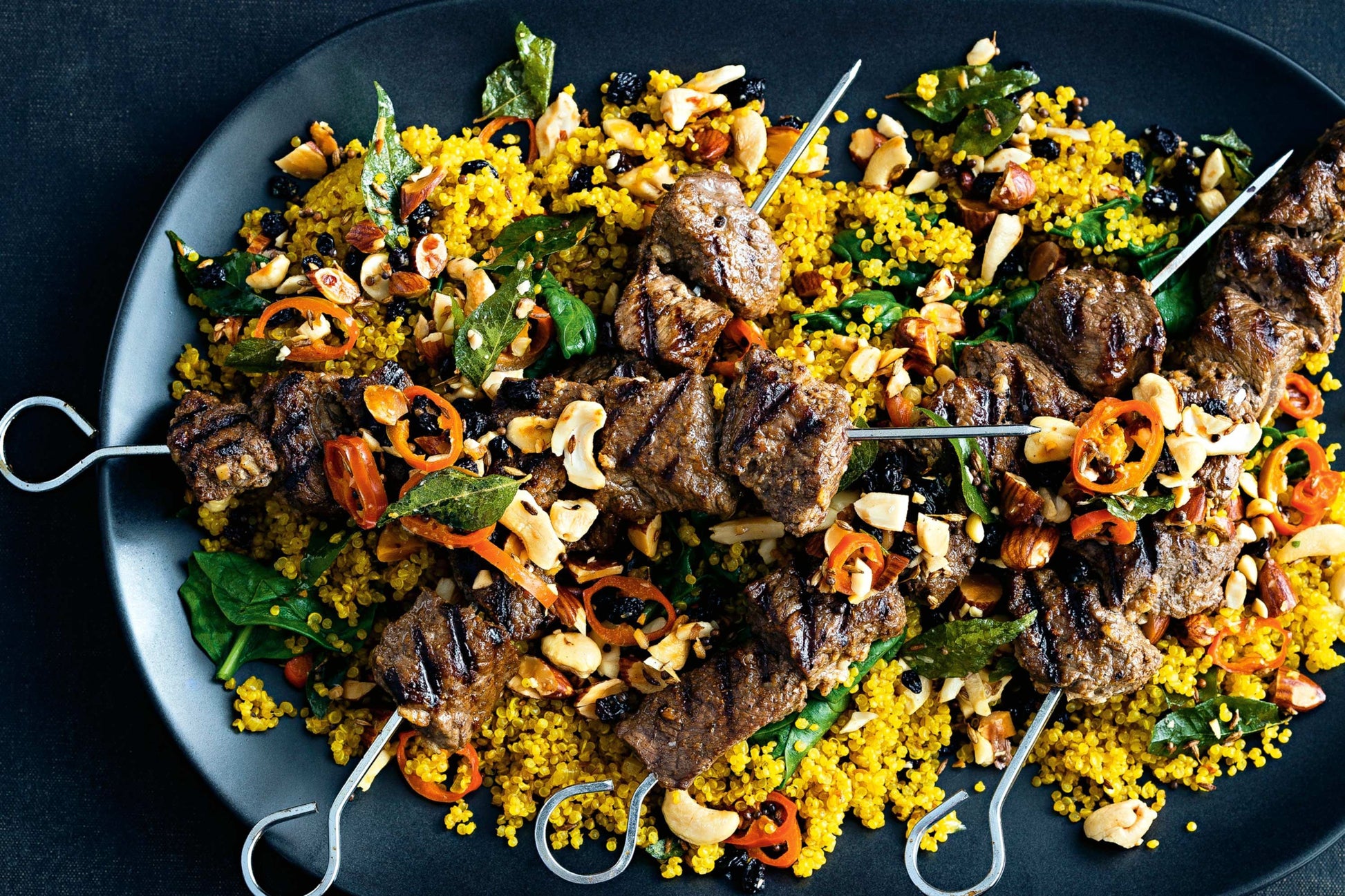 Beef Kebabs + Quinoa