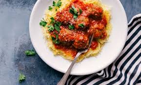 Turkey Meatballs + Spaghetti Squash
